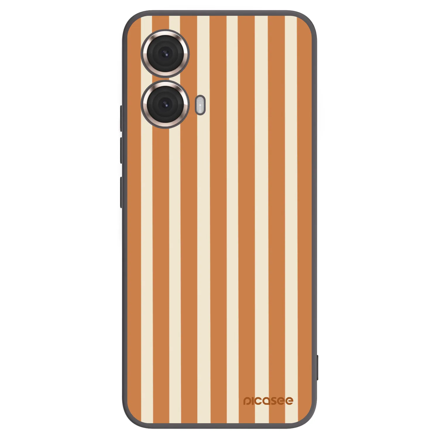 Picasee silikonski črni ovitek za Motorola Moto G85 - Orange lines