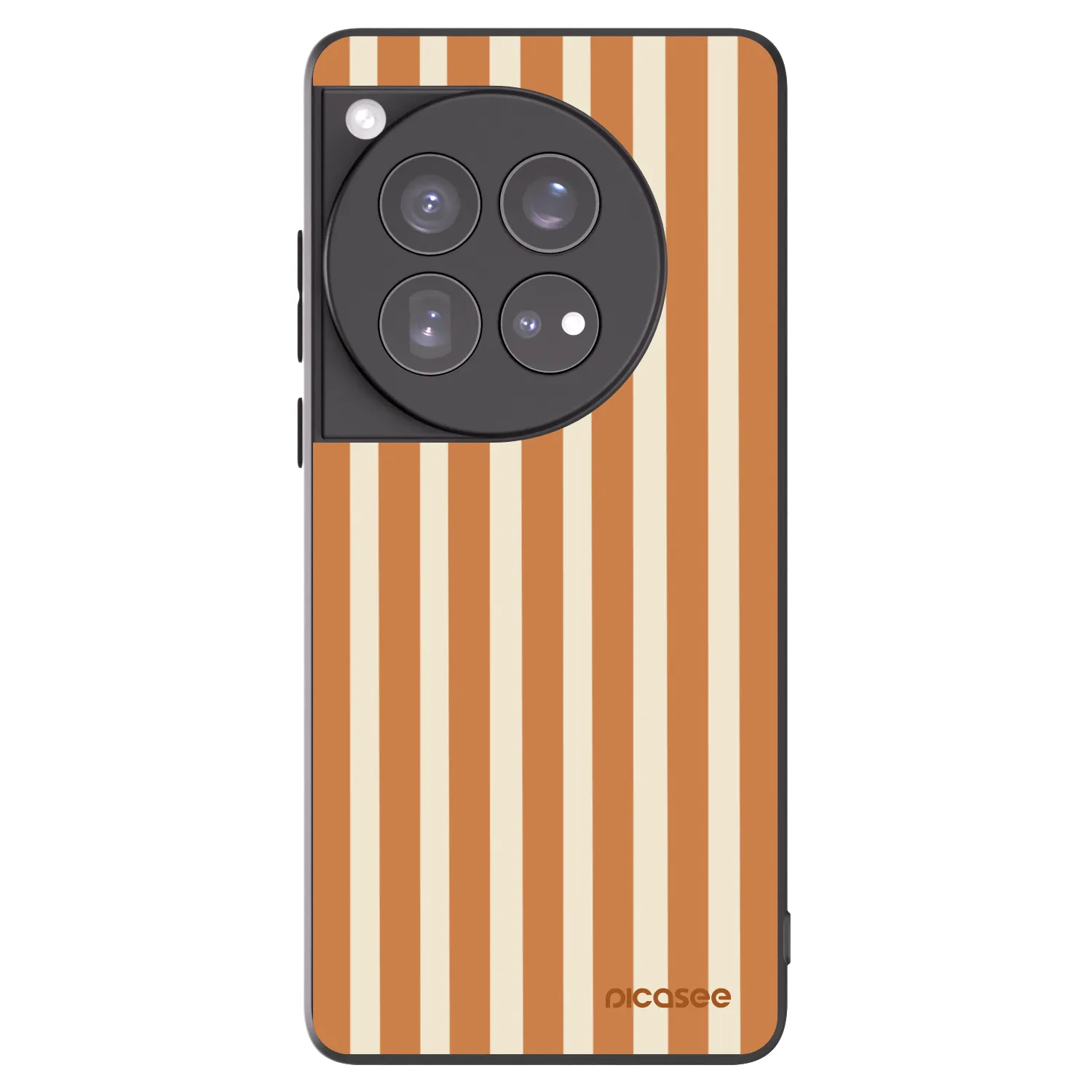 Picasee silikonski črni ovitek za OnePlus 12 5G - Orange lines