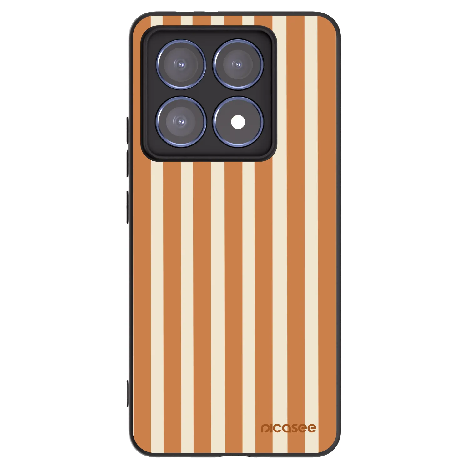 Picasee silikonski črni ovitek za Xiaomi 14T Pro - Orange lines