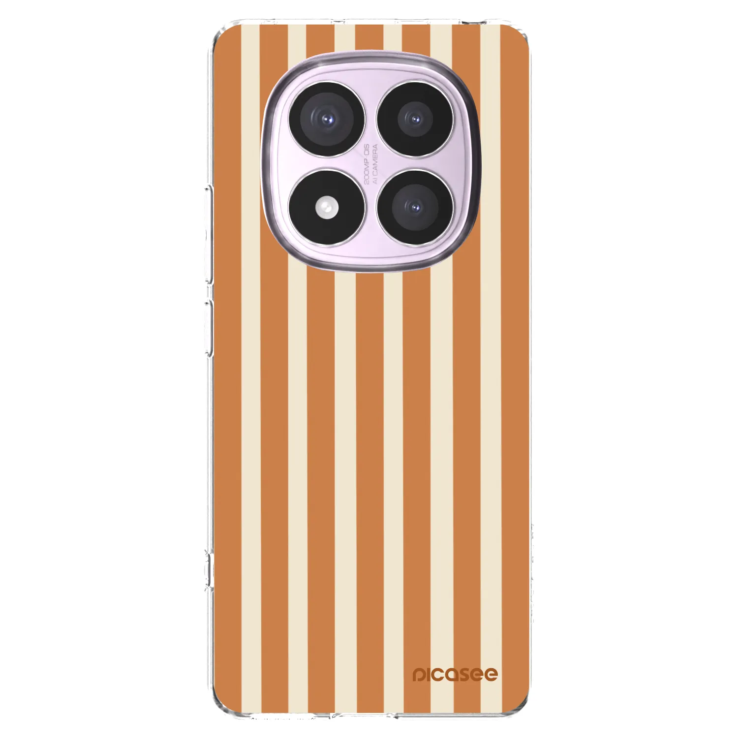 Picasee silikonski prozorni ovitek za Xiaomi Redmi Note 14 Pro 5G - Orange lines