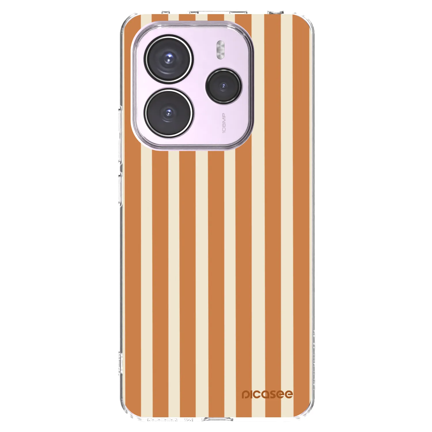 Picasee silikonski prozorni ovitek za Xiaomi Redmi Note 14 5G - Orange lines