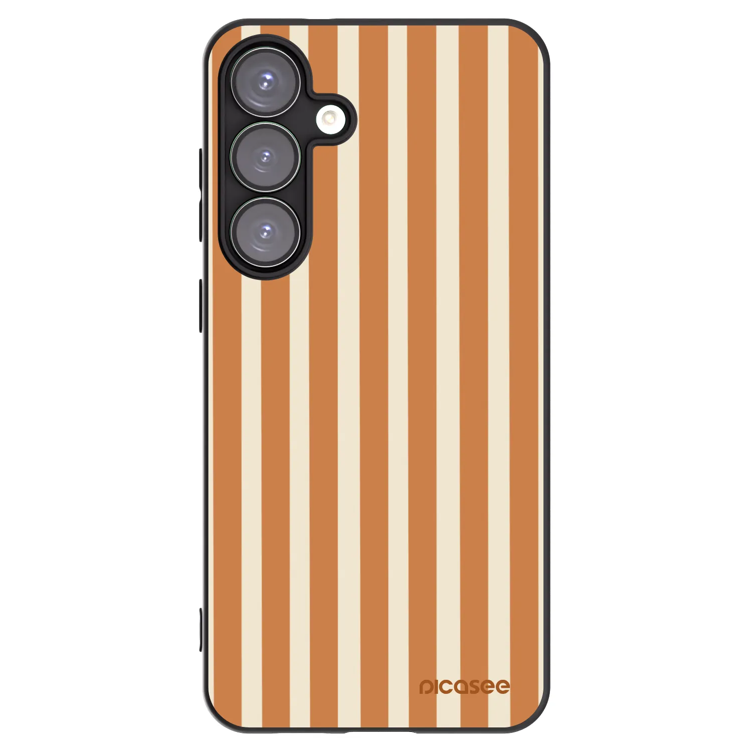 Picasee silikonski črni ovitek za Samsung Galaxy S25+ 5G - Orange lines