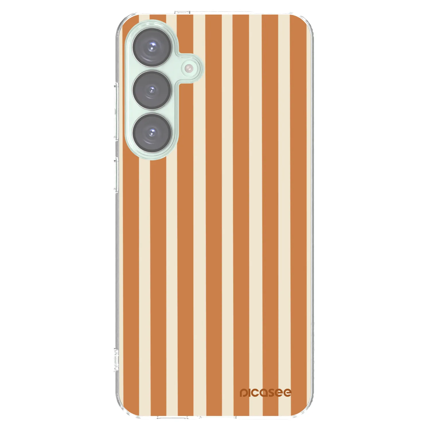 Picasee silikonski prozorni ovitek za Samsung Galaxy S25+ 5G - Orange lines