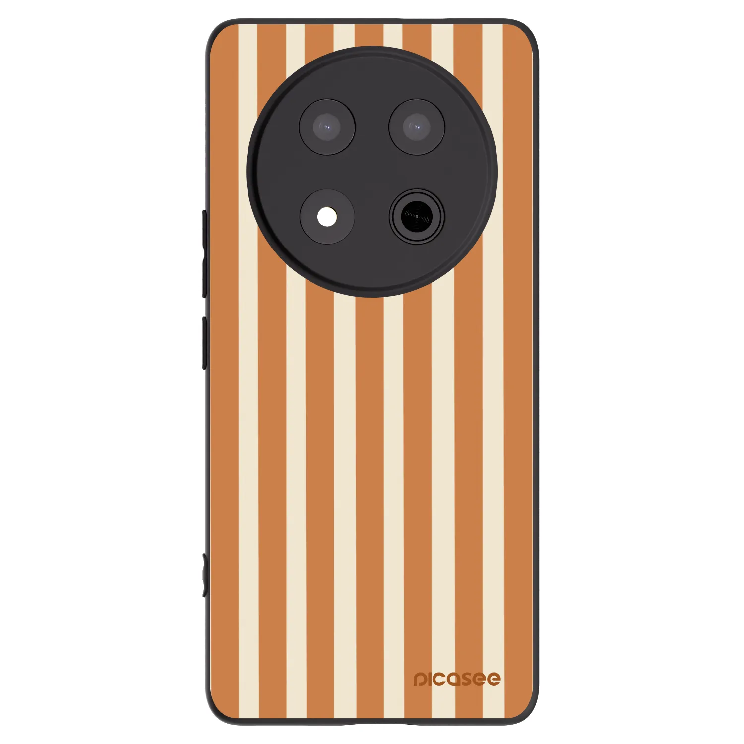 Picasee silikonski črni ovitek za Honor Magic7 Lite 5G - Orange lines