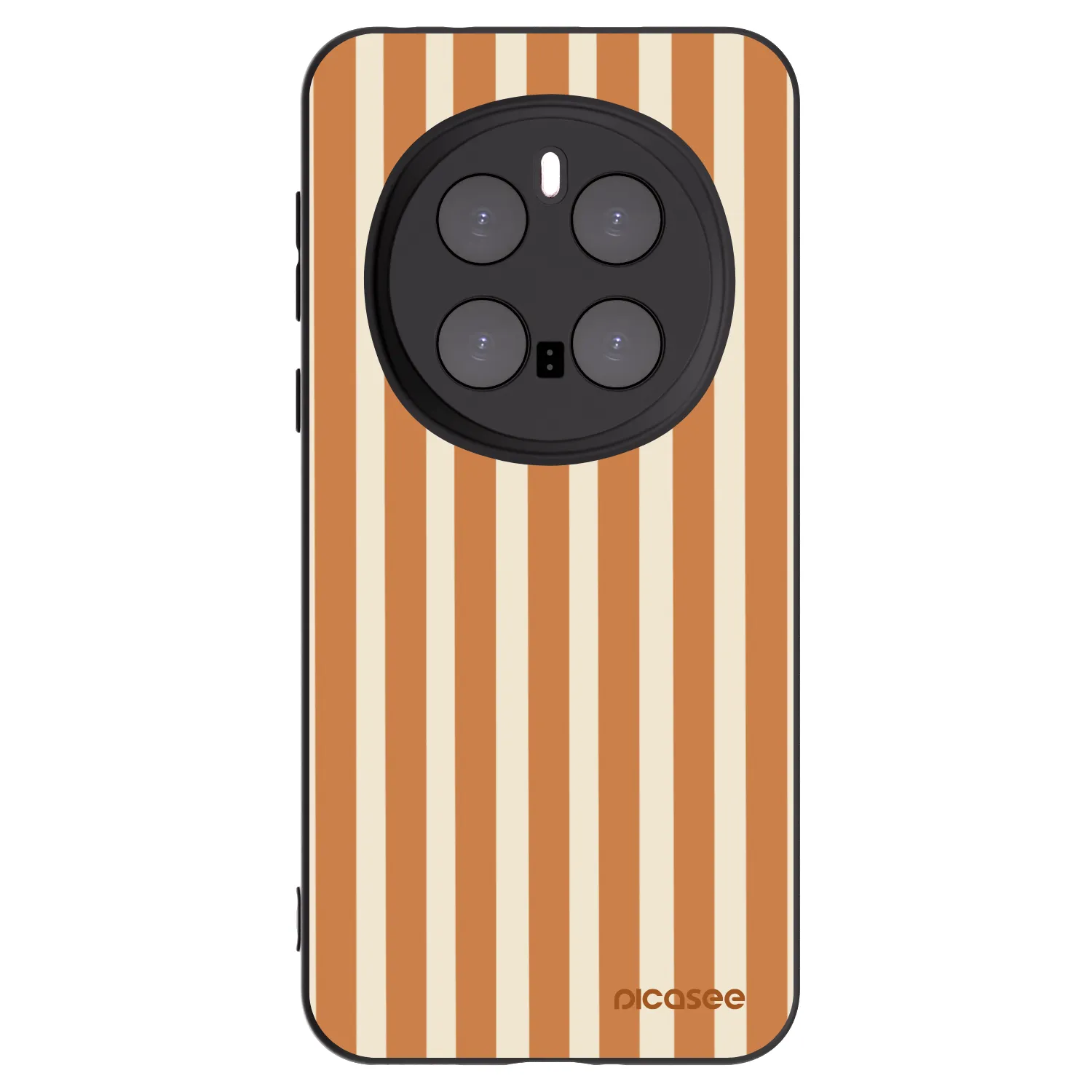 Picasee silikonski črni ovitek za Honor Magic7 Pro 5G - Orange lines