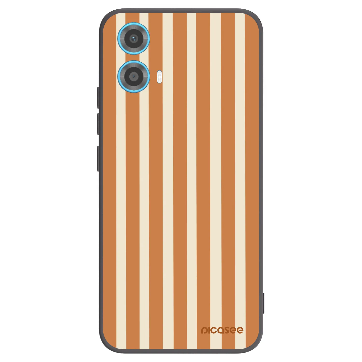 Picasee silikonski črni ovitek za Motorola Moto G34 5G - Orange lines