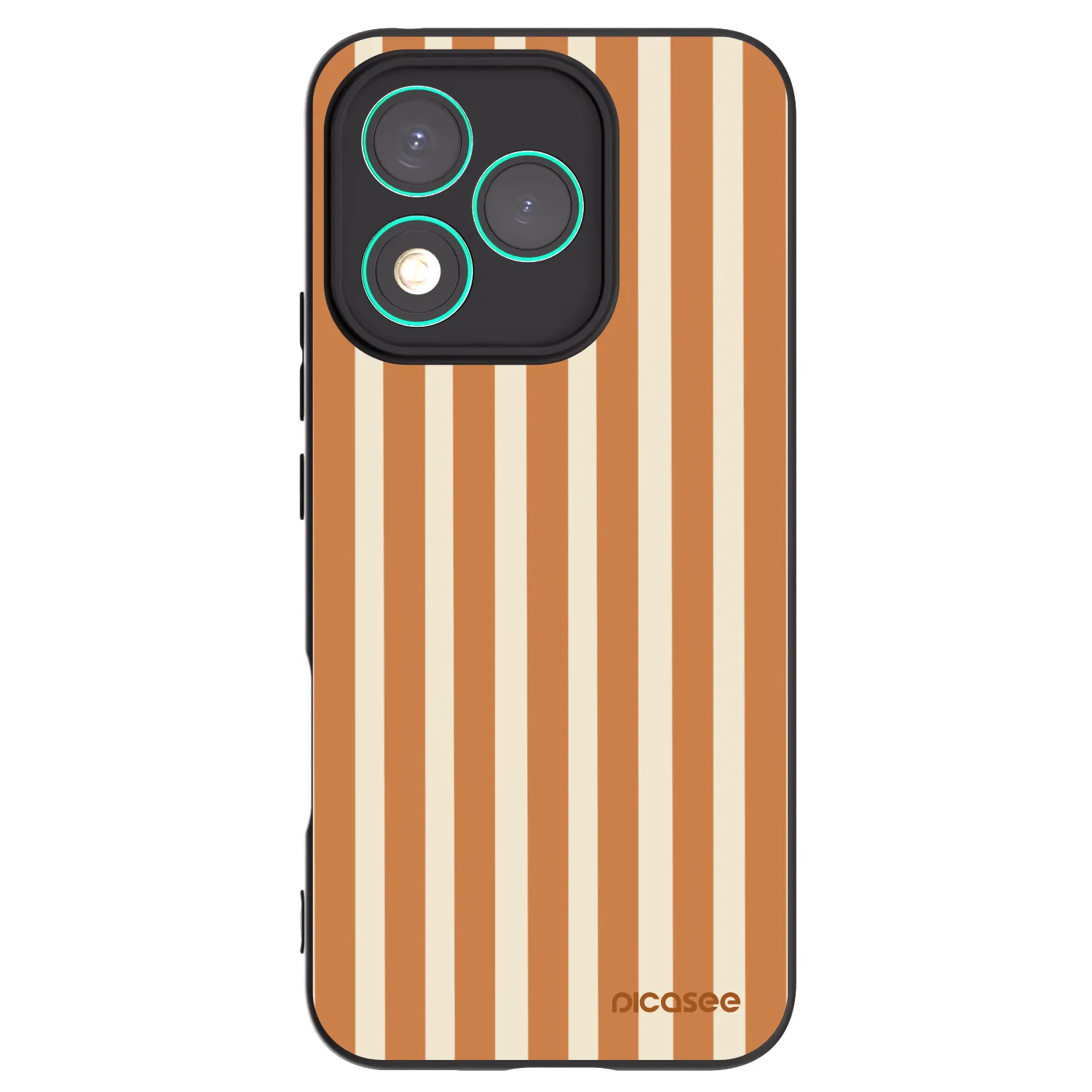 Picasee silikonski črni ovitek za Honor 400 Lite 5G - Orange lines