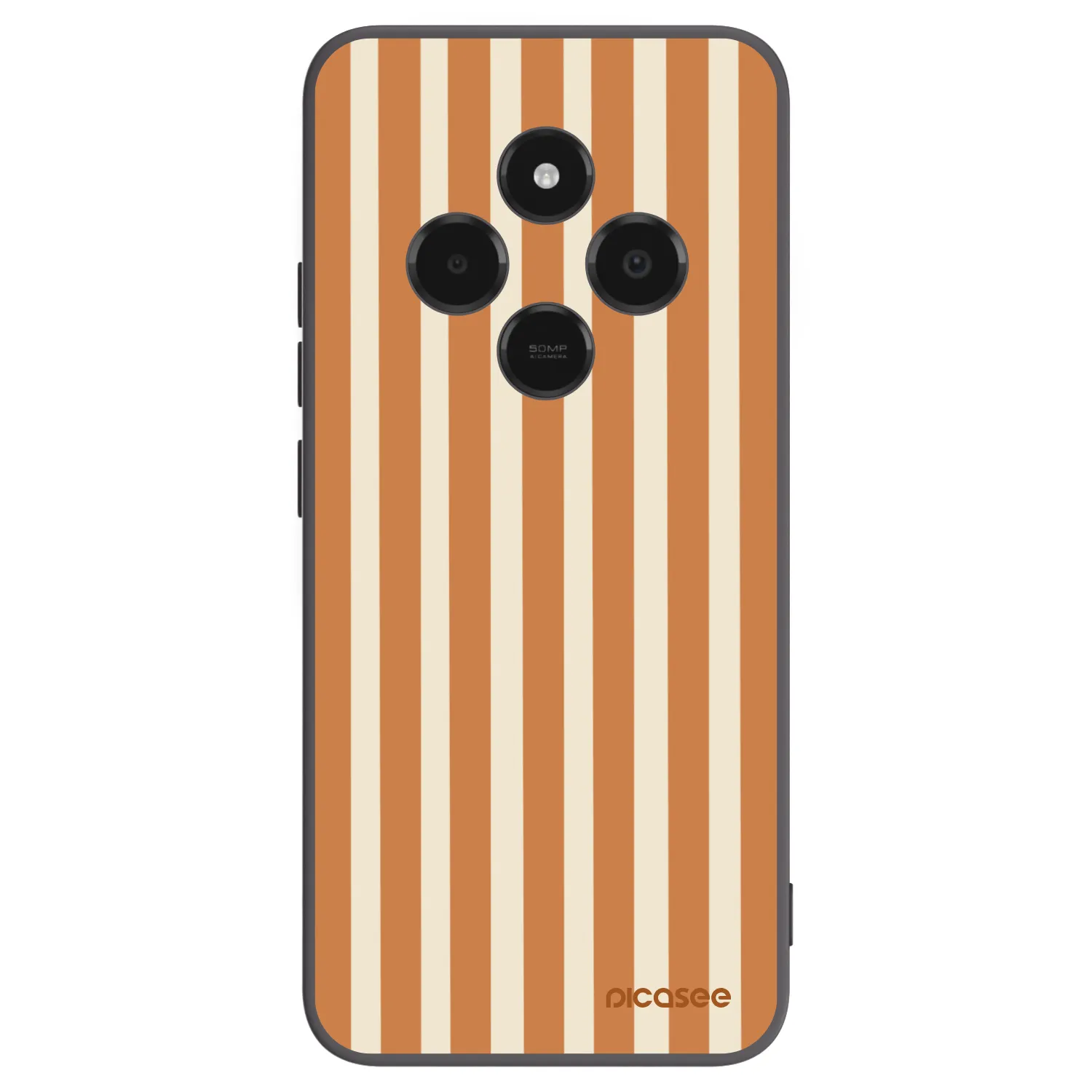 Picasee silikonski črni ovitek za Xiaomi Poco C75 - Orange lines