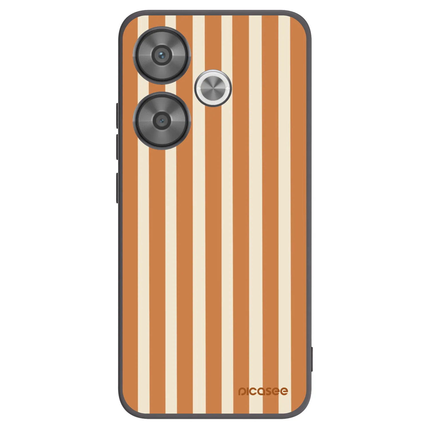 Picasee silikonski črni ovitek za Xiaomi Poco F6 - Orange lines