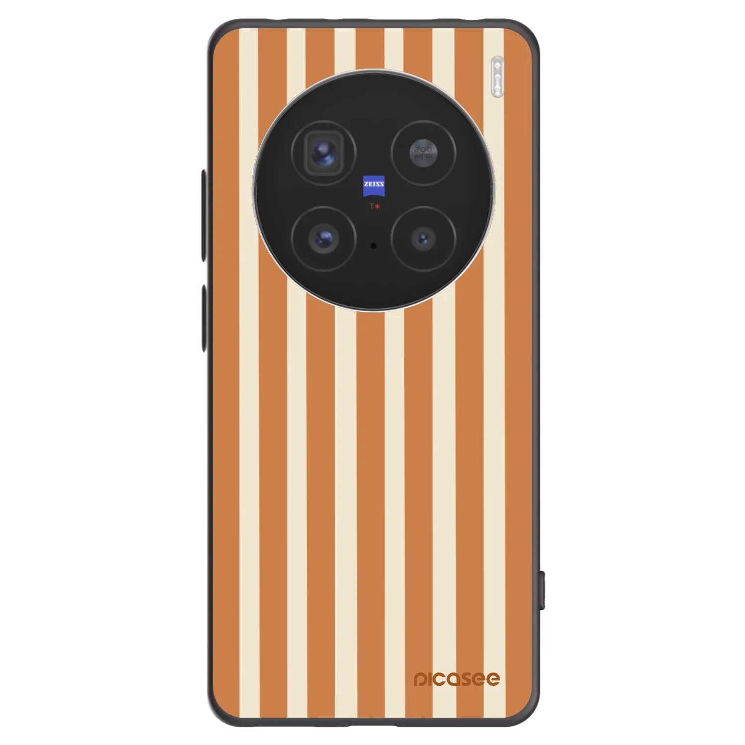 Picasee silikonski črni ovitek za Vivo X200 Pro - Orange lines