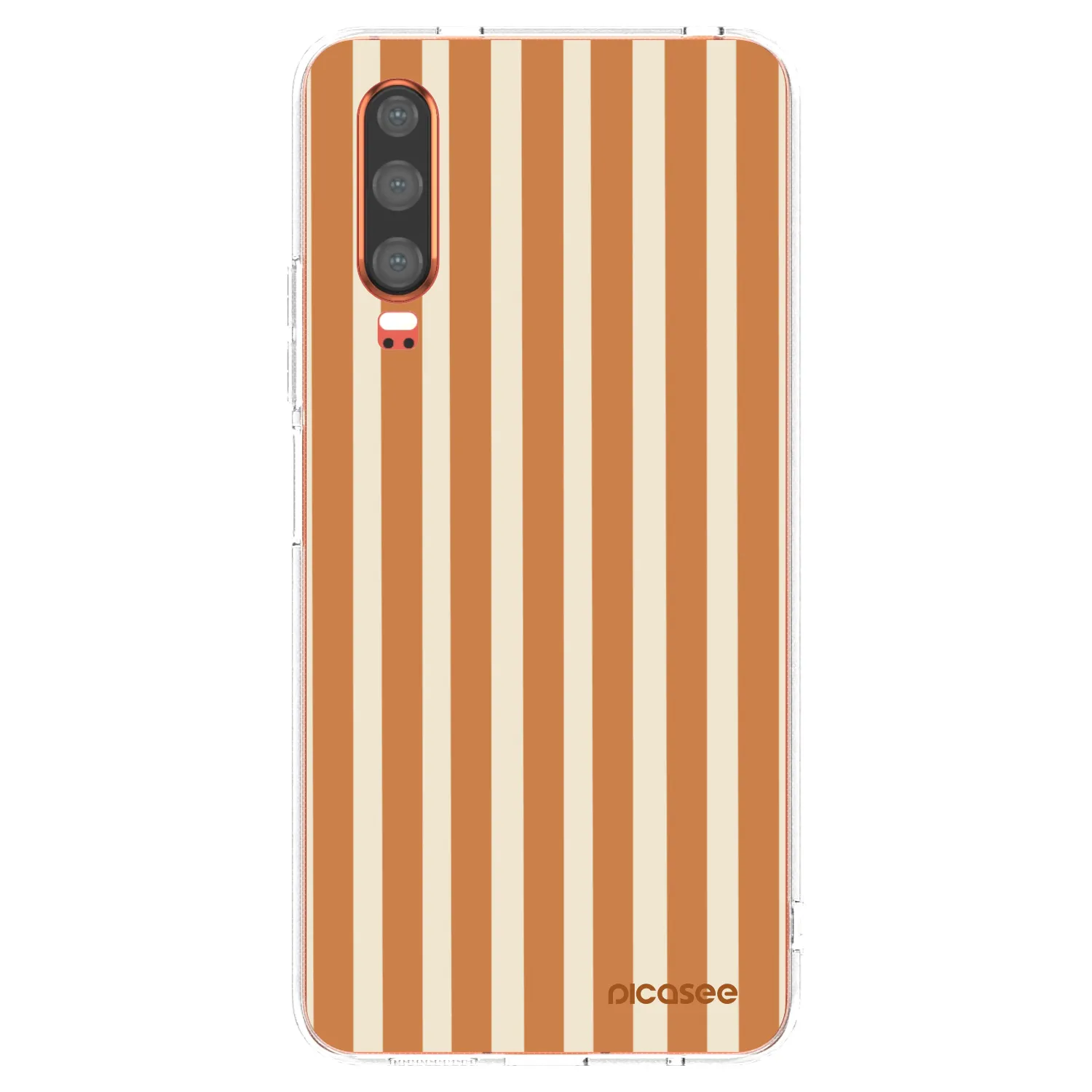Picasee silikonski prozorni ovitek za Huawei P30 - Orange lines