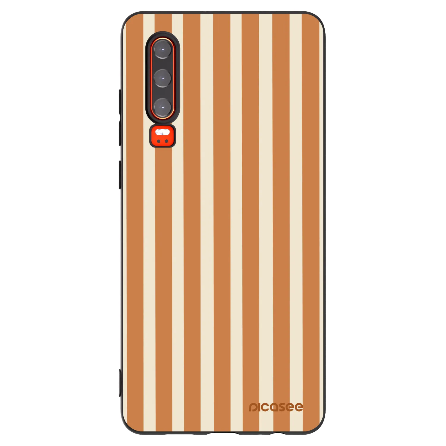 Picasee silikonski črni ovitek za Huawei P30 - Orange lines