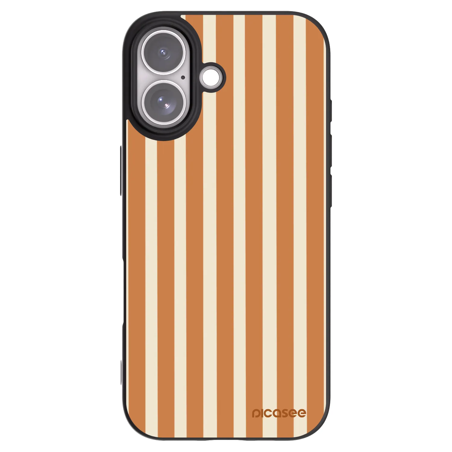 Picasee silikonski črni ovitek za Apple iPhone 17 - Orange lines