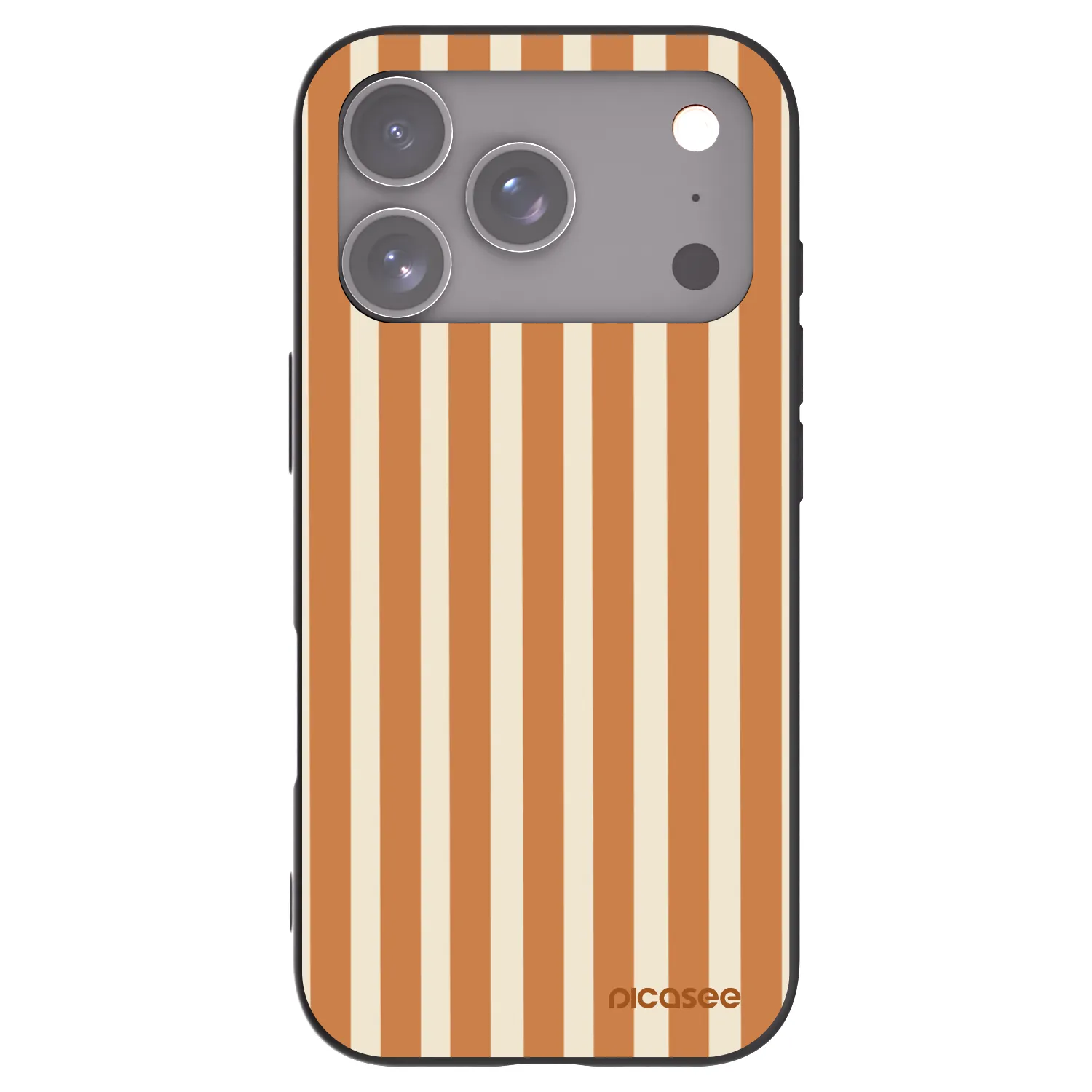 Picasee silikonski črni ovitek za Apple iPhone 17 Pro - Orange lines