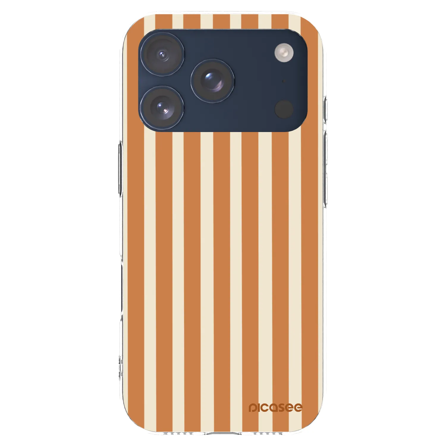 Picasee silikonski prozorni ovitek za Apple iPhone 17 Pro - Orange lines