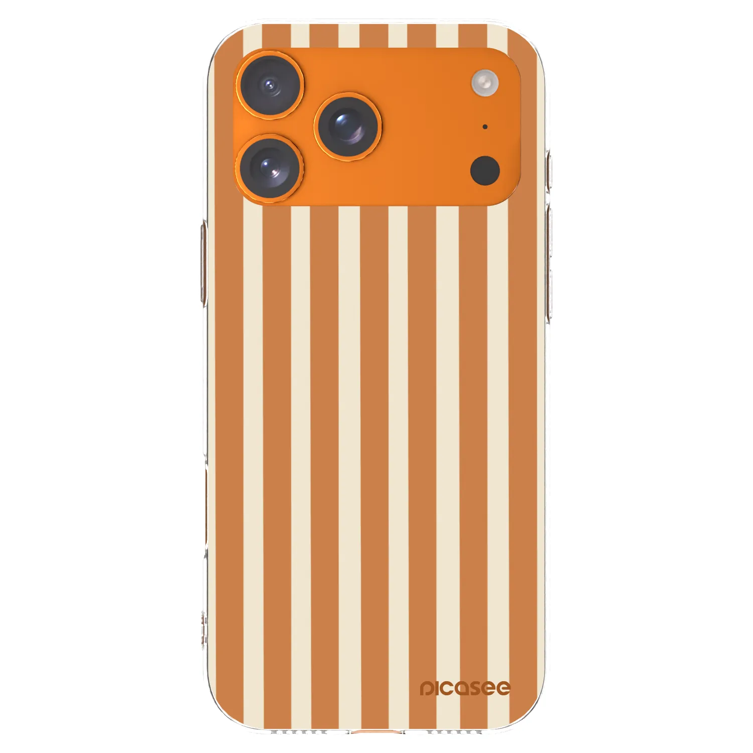 Picasee silikonski prozorni ovitek za Apple iPhone 17 Pro Max - Orange lines
