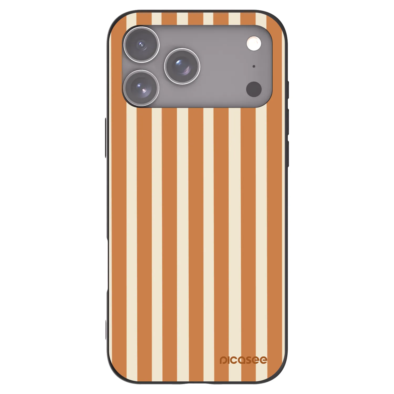 Picasee silikonski črni ovitek za Apple iPhone 17 Pro Max - Orange lines