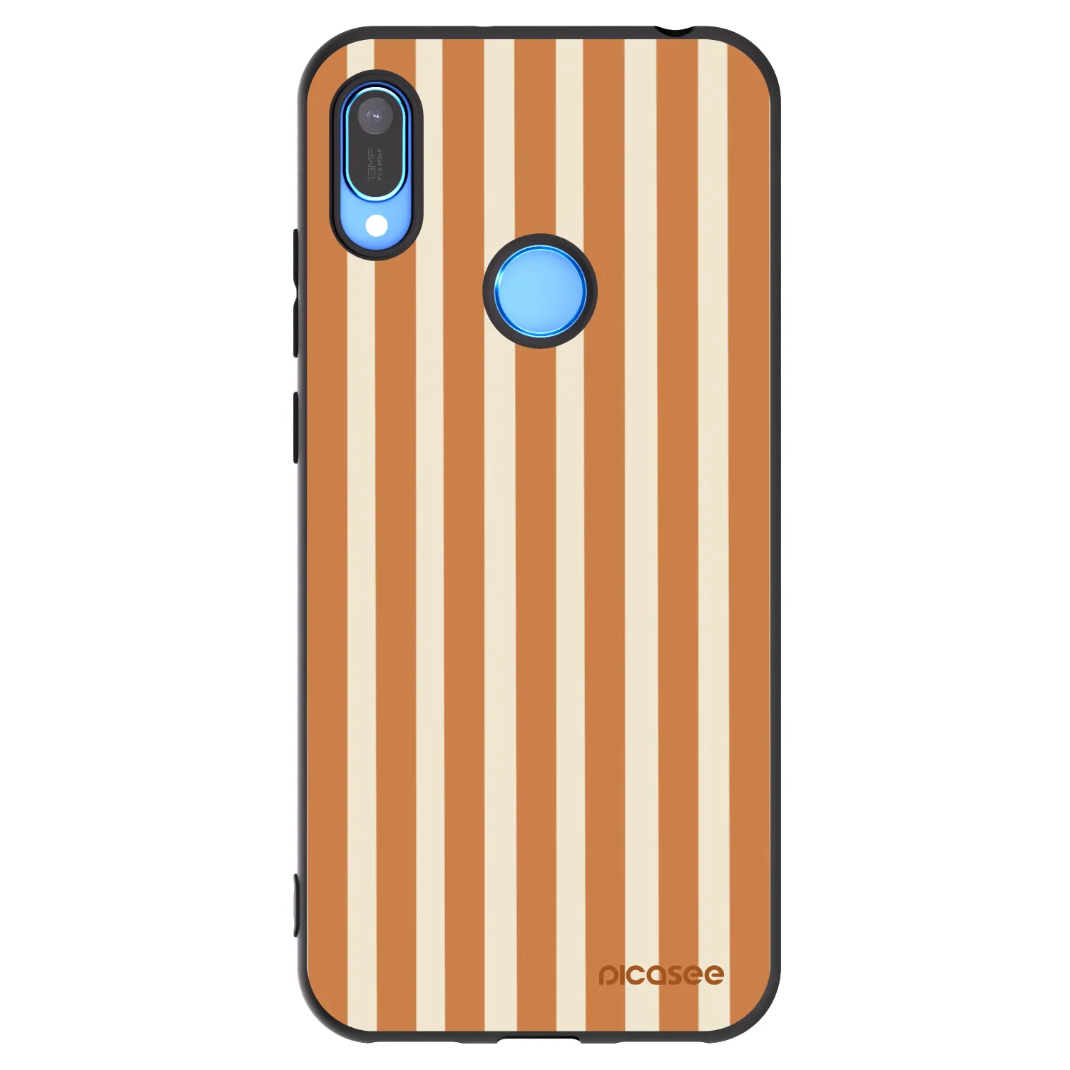 Picasee silikonski črni ovitek za Huawei Y6 2019 - Orange lines
