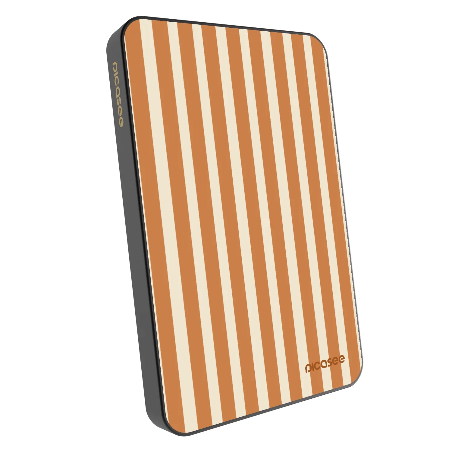 Picasee Prenosna baterija z MagSafe 5 000 mAh Siva - Orange lines