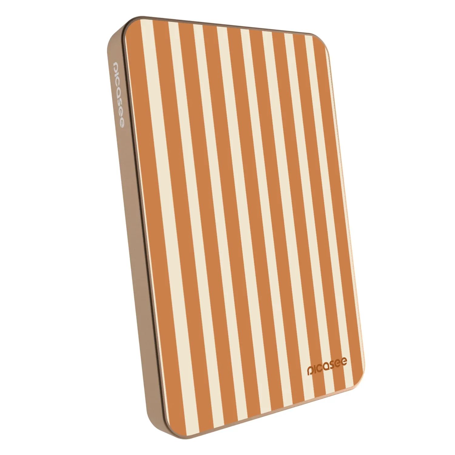Picasee Prenosna baterija z MagSafe 5 000 mAh Zlati - Orange lines