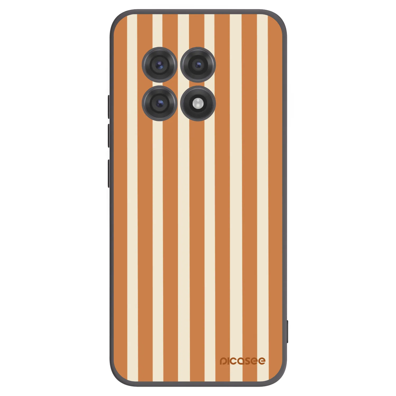 Picasee silikonski črni ovitek za OnePlus 13R 5G - Orange lines