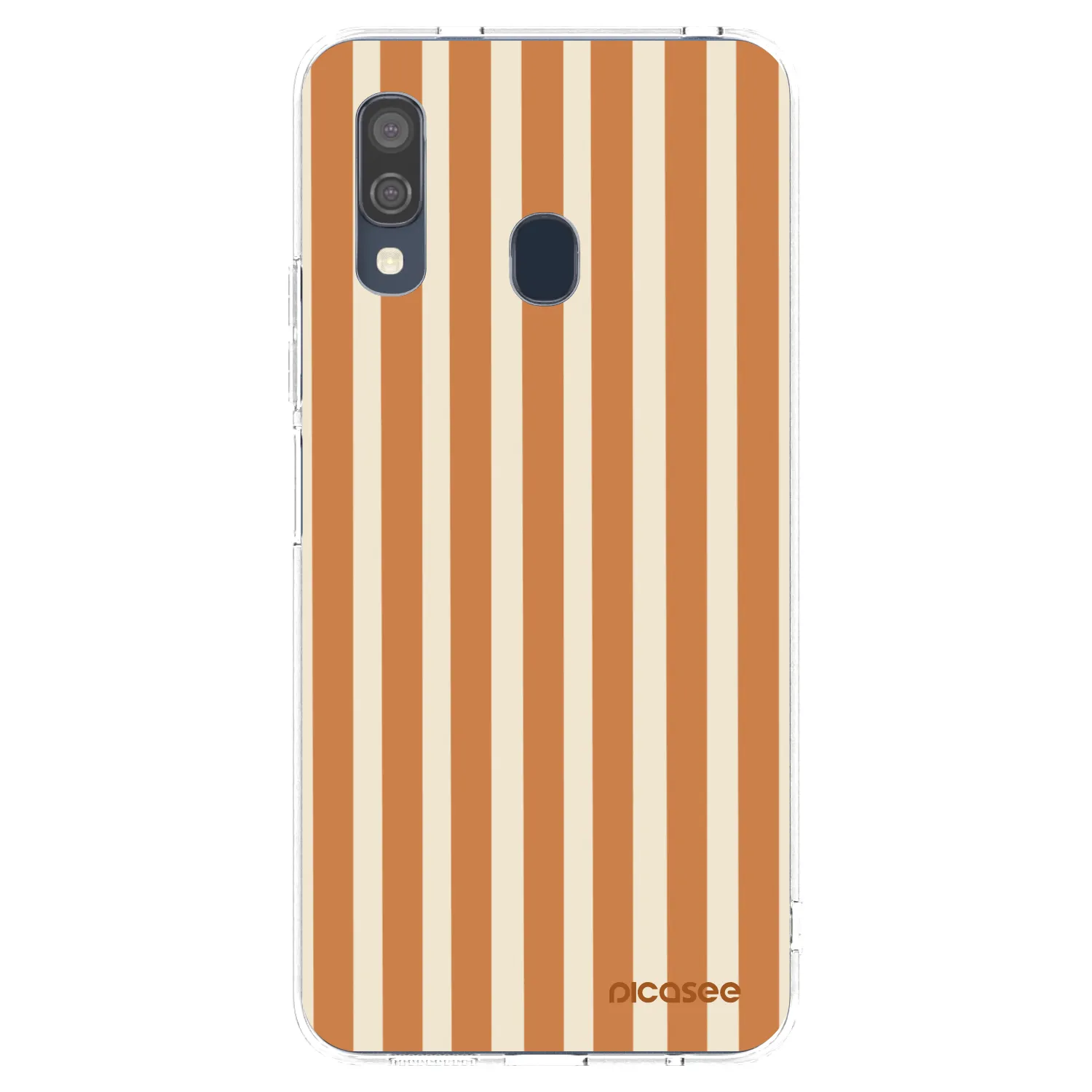 Picasee silikonski prozorni ovitek za Samsung Galaxy A40 A405F - Orange lines
