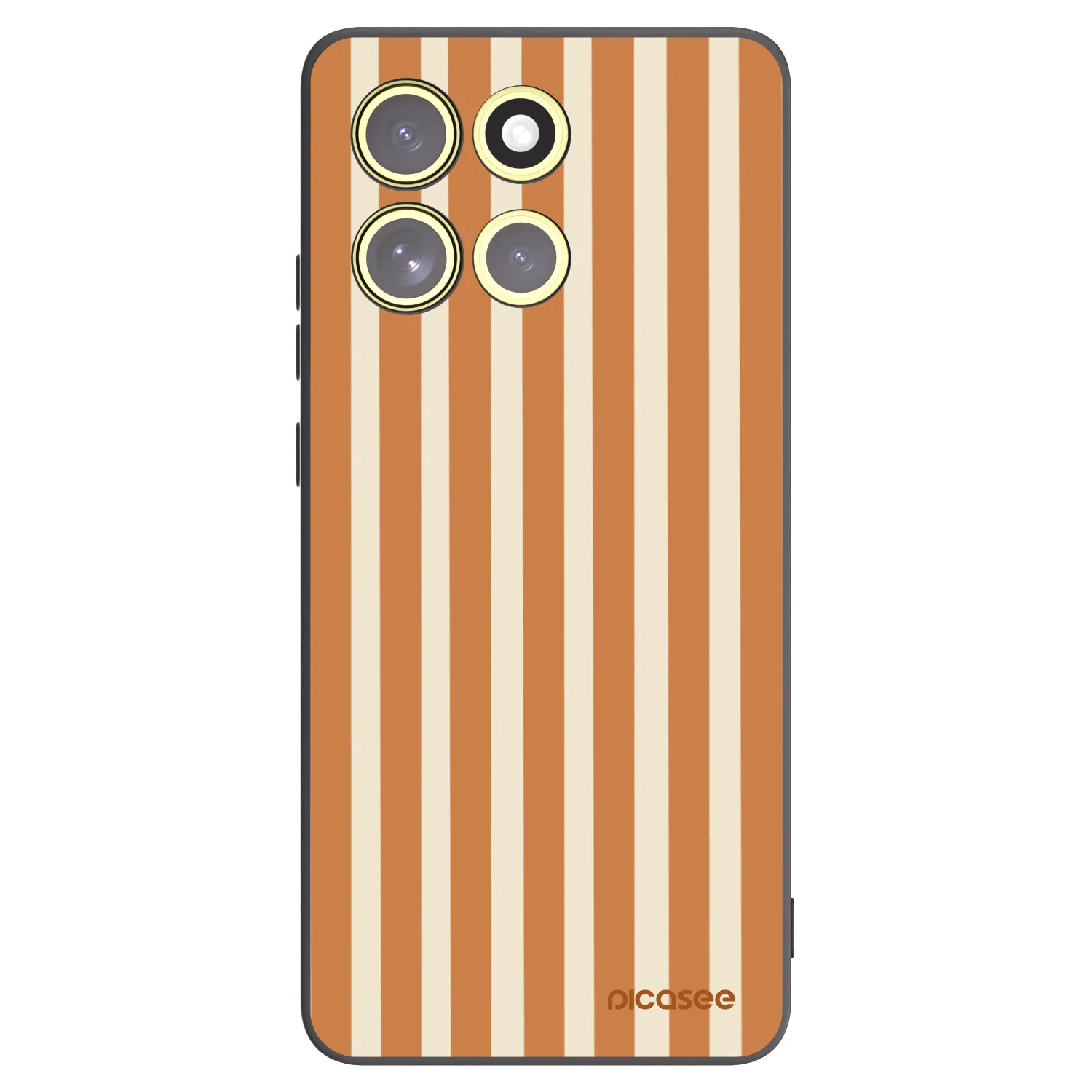 Picasee silikonski črni ovitek za Motorola Moto G86 5G - Orange lines