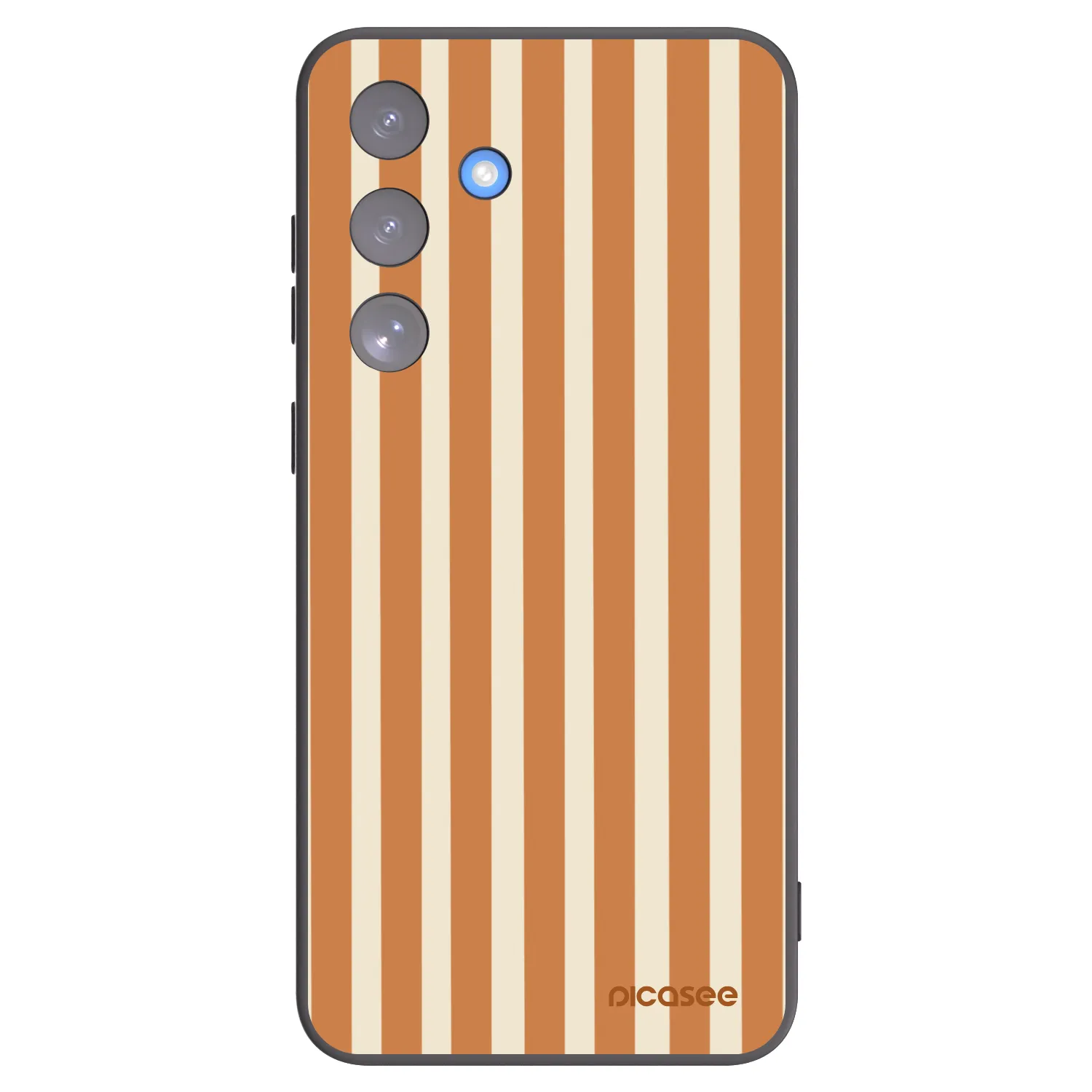 Picasee silikonski črni ovitek za Samsung Galaxy S25 FE 5G - Orange lines