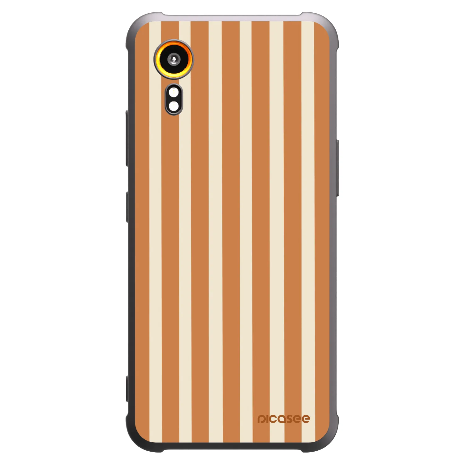Picasee silikonski črni ovitek za Samsung Galaxy XCover 7 - Orange lines