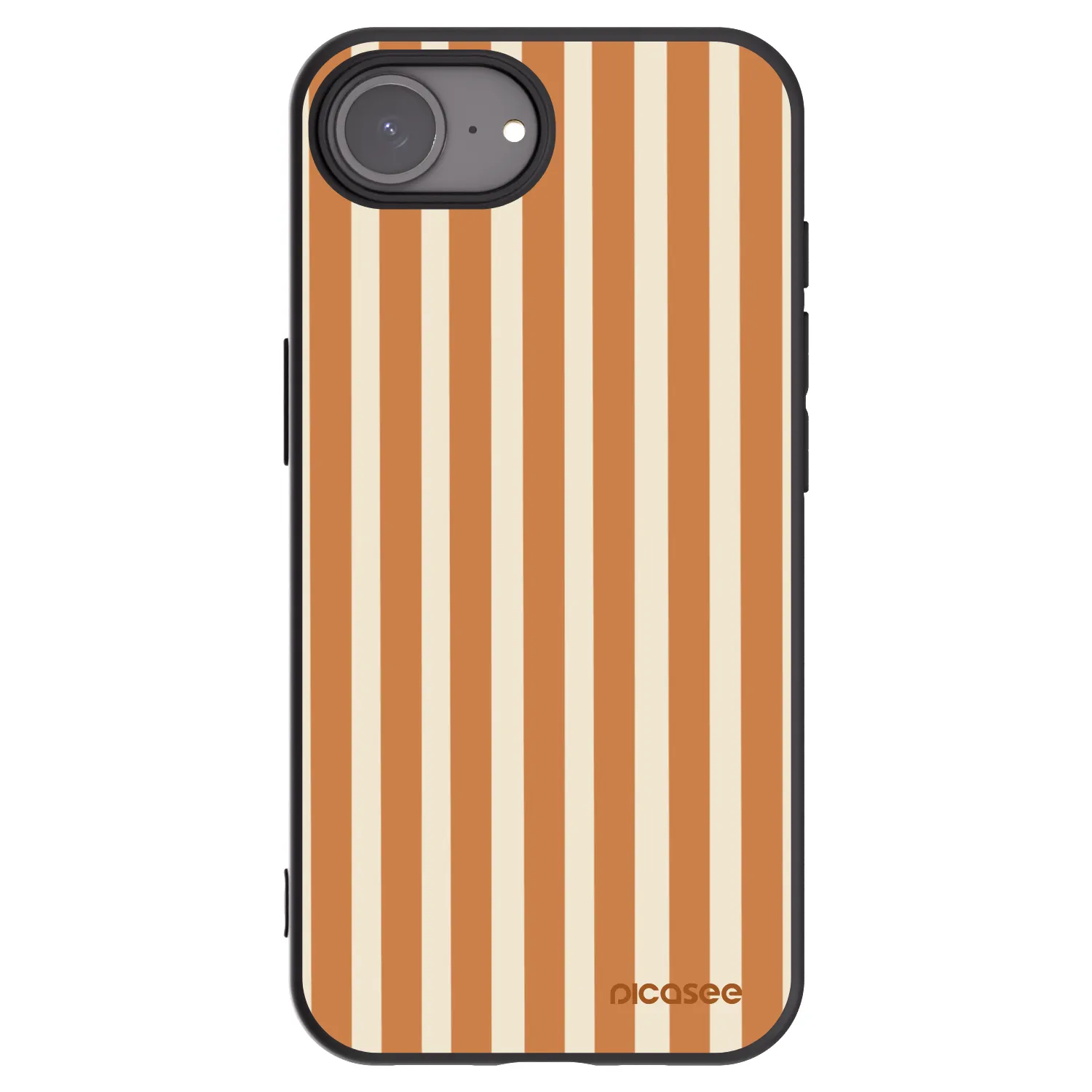 Picasee silikonski črni ovitek za Apple iPhone 17e - Orange lines
