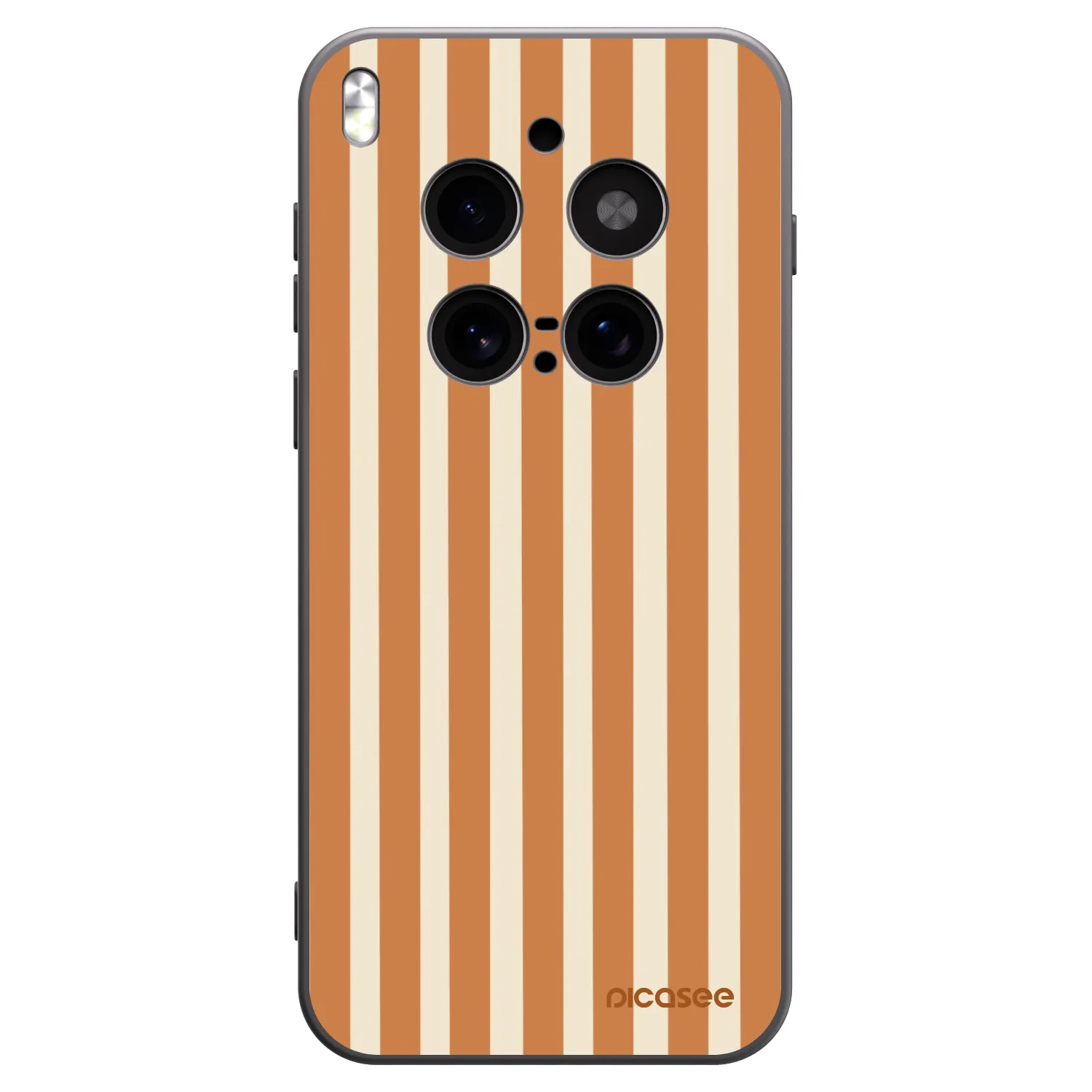Picasee silikonski črni ovitek za Vivo X300 Pro - Orange lines