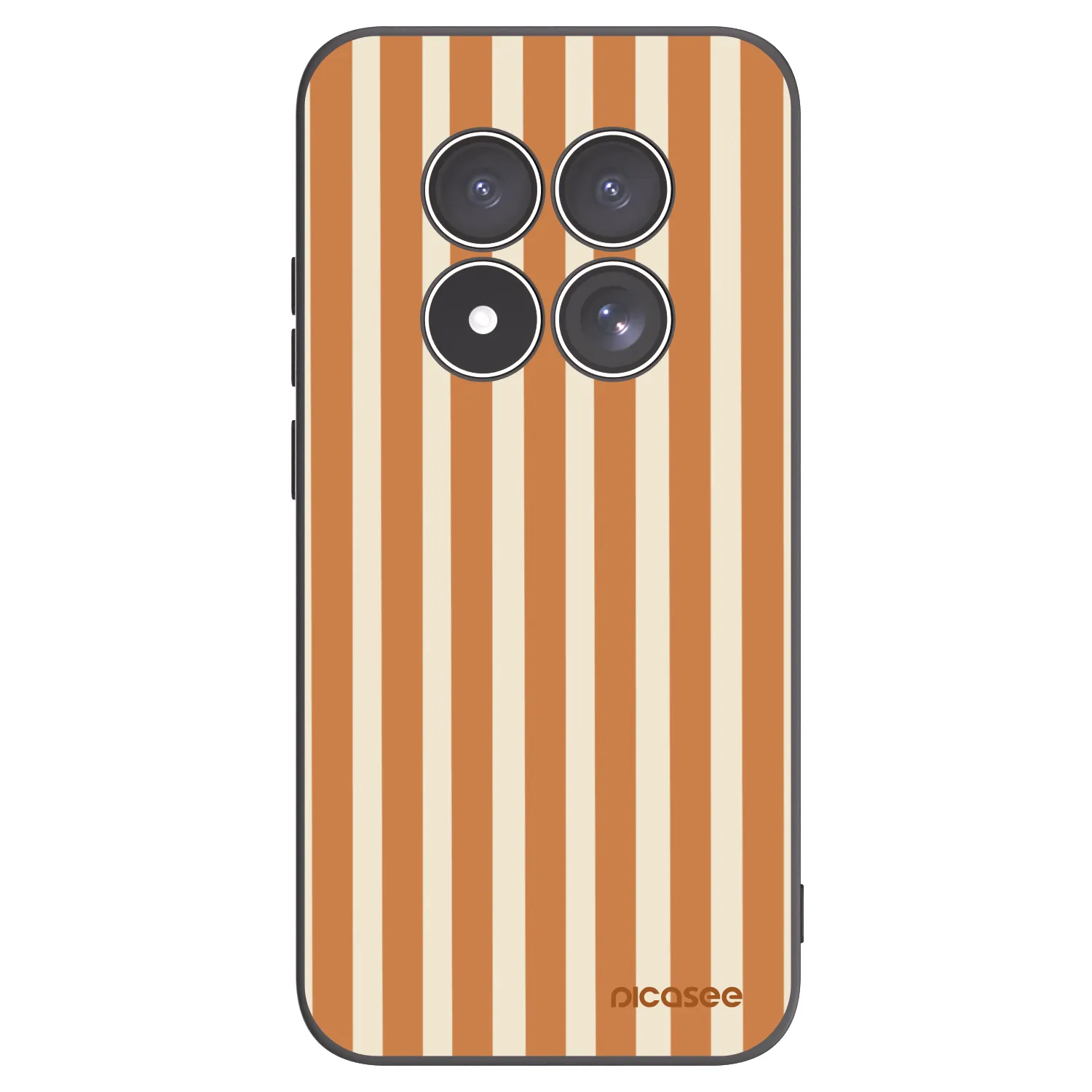 Picasee silikonski črni ovitek za Xiaomi Redmi Note 15 Pro 5G - Orange lines