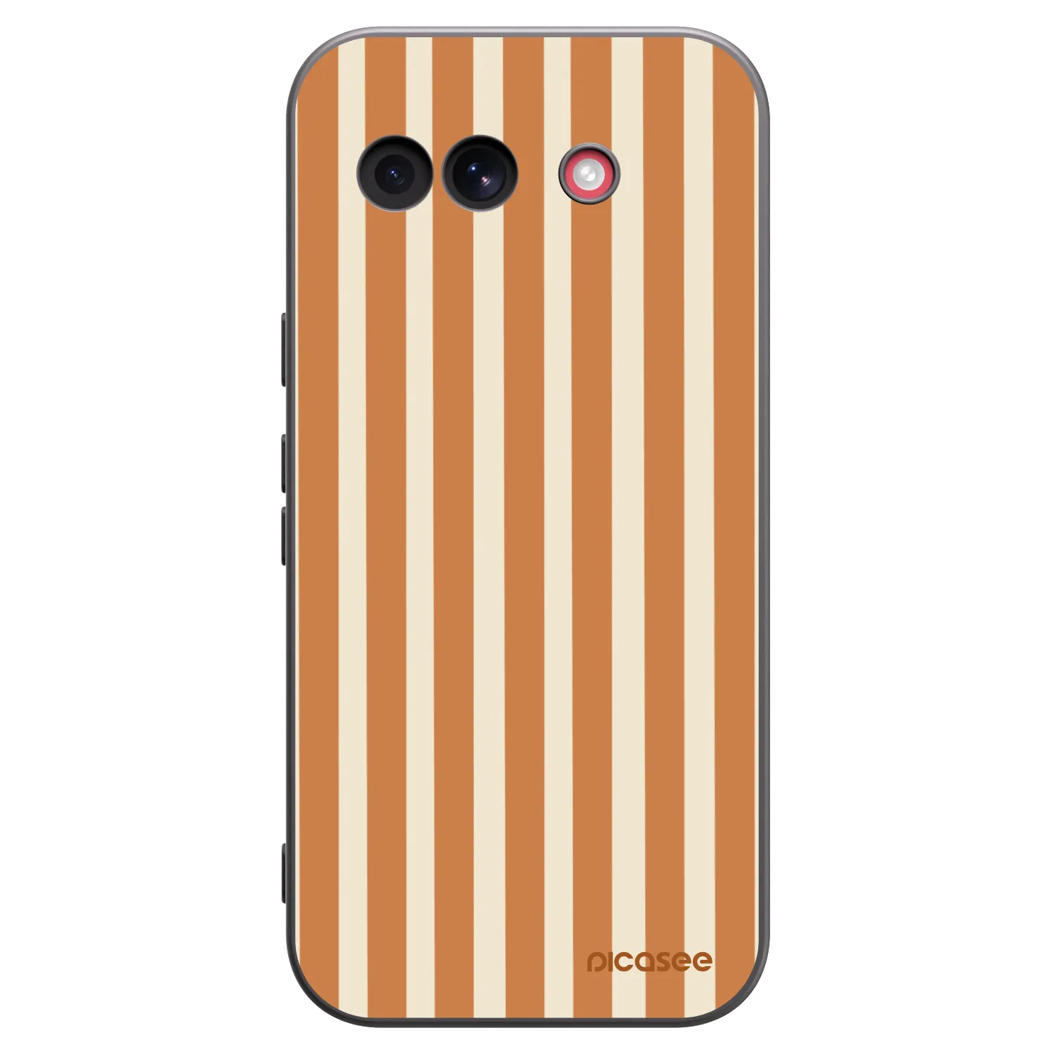 Picasee silikonski črni ovitek za Google Pixel 10a - Orange lines