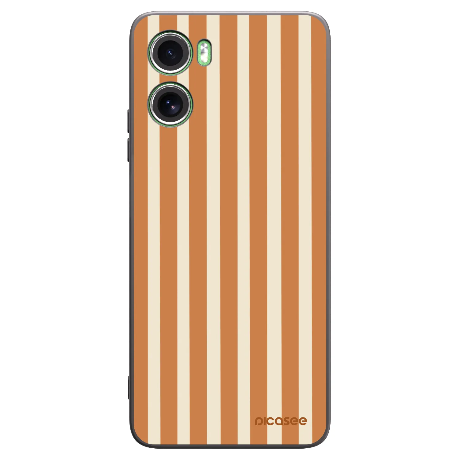 Picasee silikonski črni ovitek za Motorola Moto G06 - Orange lines