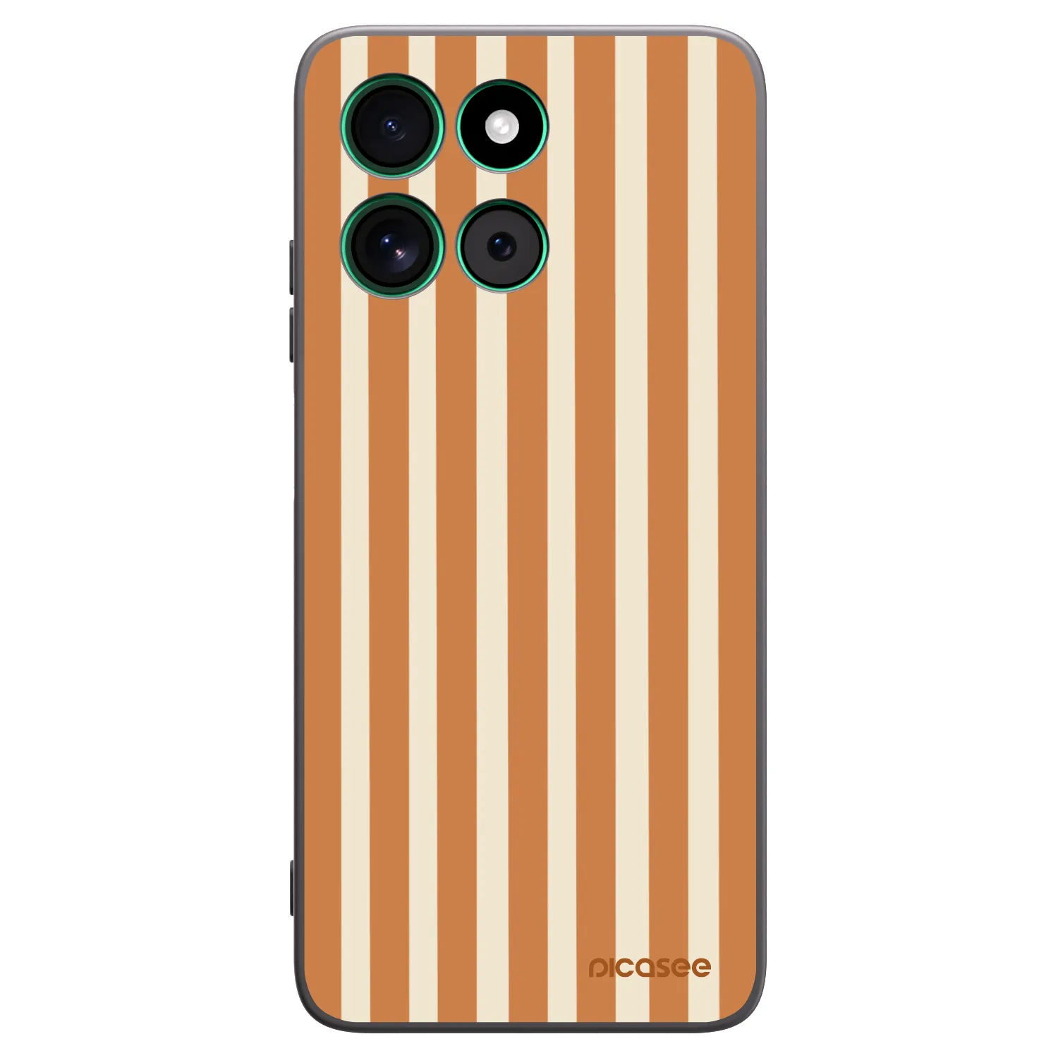 Picasee silikonski črni ovitek za Motorola Moto G57 Power - Orange lines