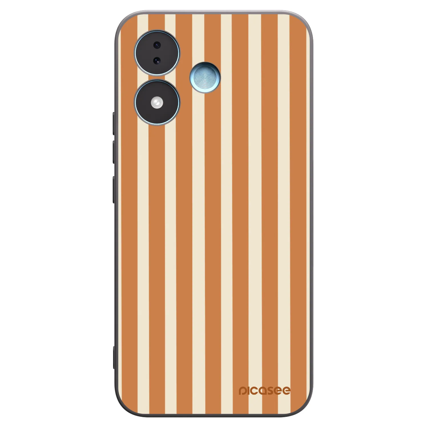 Picasee silikonski črni ovitek za Xiaomi Redmi Note 17 5G - Orange lines