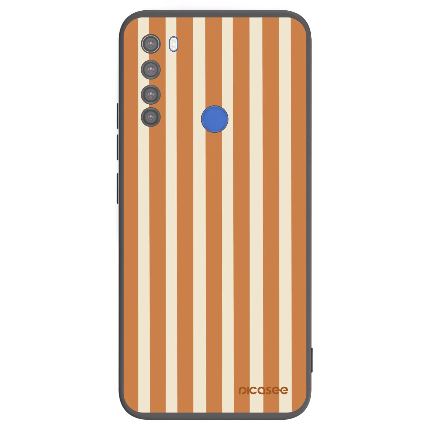 Picasee silikonski črni ovitek za Xiaomi Redmi Note 8T - Orange lines