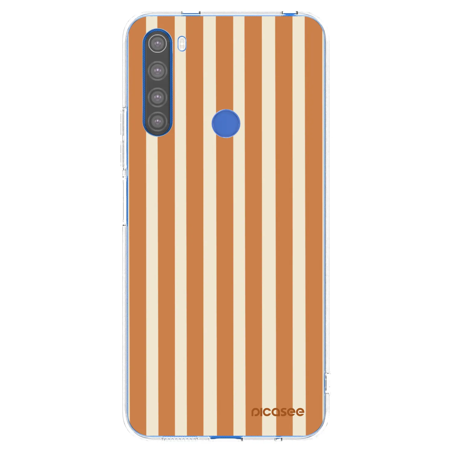 Picasee silikonski prozorni ovitek za Xiaomi Redmi Note 8T - Orange lines