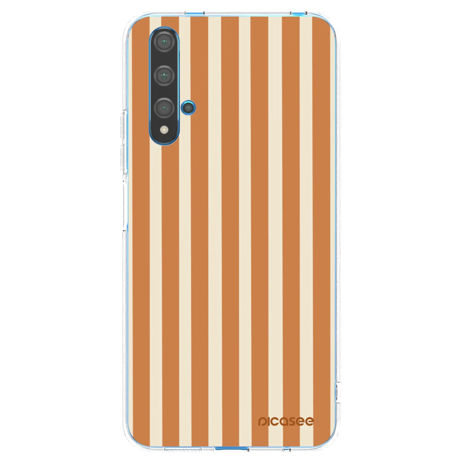 Picasee silikonski prozorni ovitek za Huawei Nova 5T - Orange lines