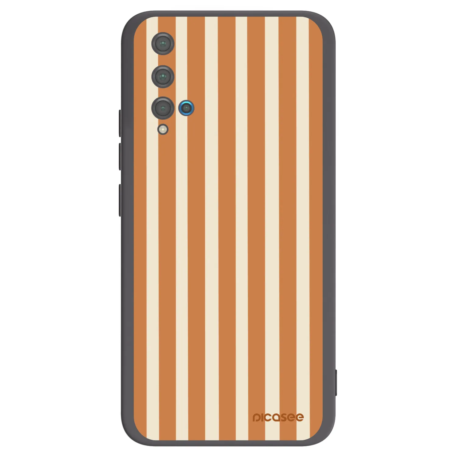 Picasee silikonski črni ovitek za Huawei Nova 5T - Orange lines