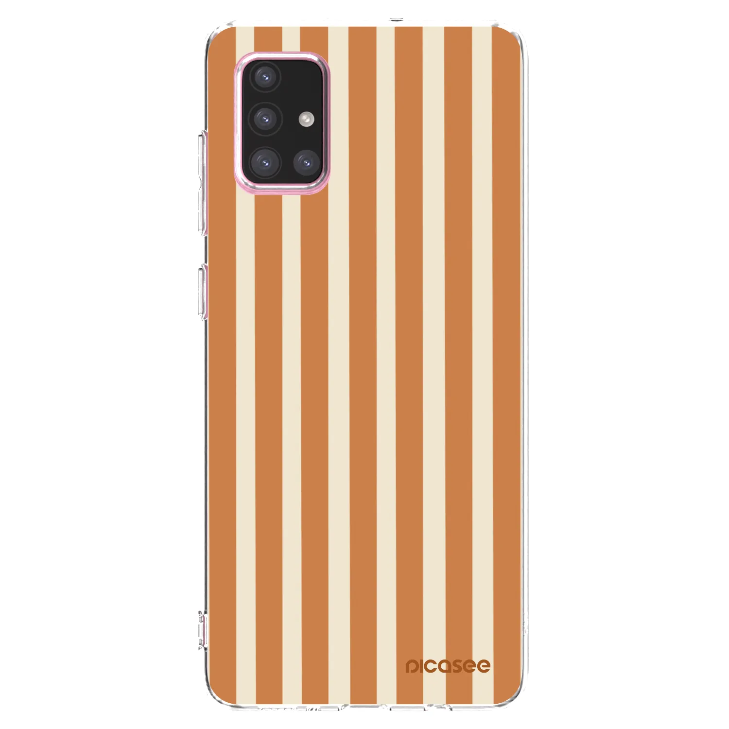 Picasee silikonski prozorni ovitek za Samsung Galaxy A71 A715F - Orange lines