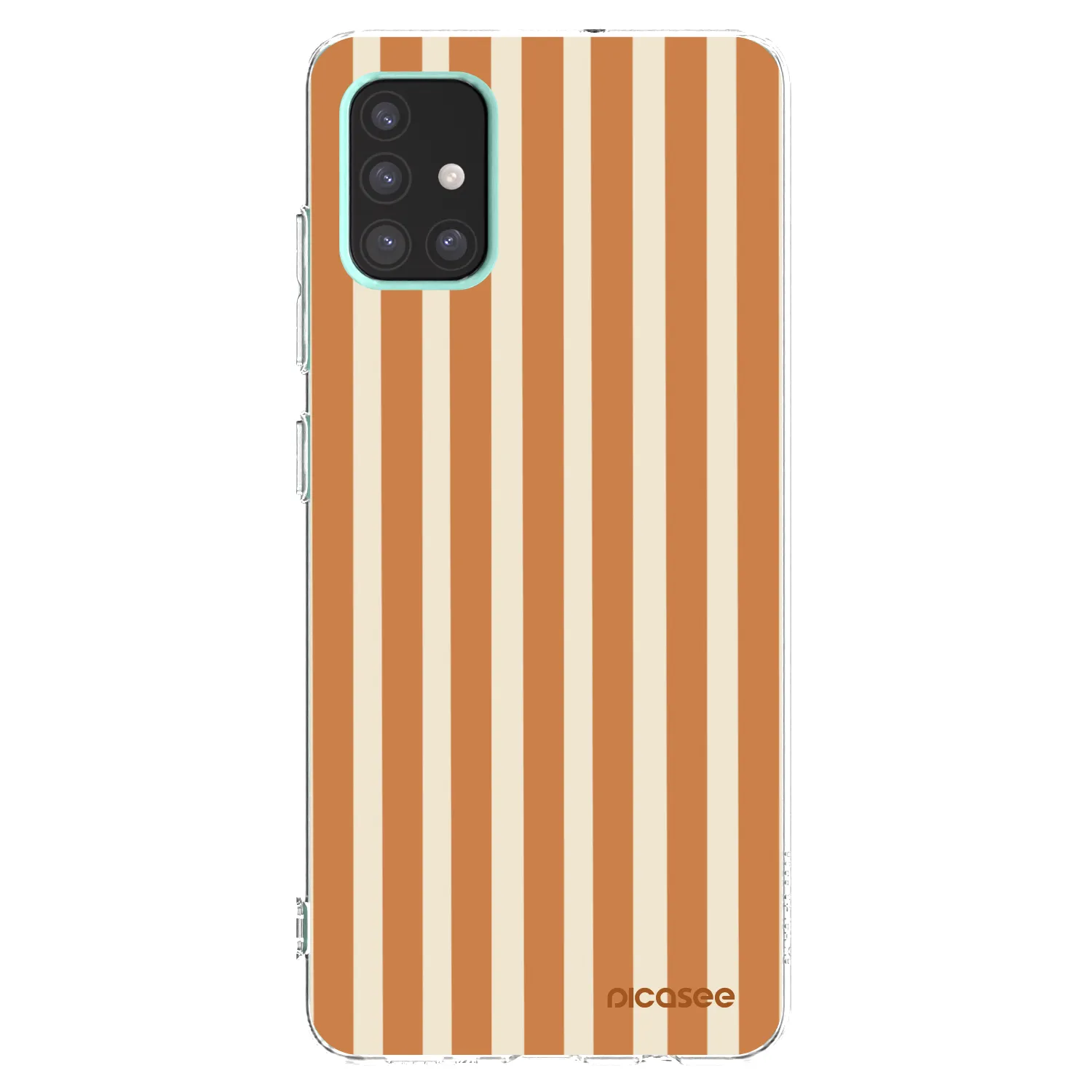 Picasee silikonski prozorni ovitek za Samsung Galaxy A51 A515F - Orange lines