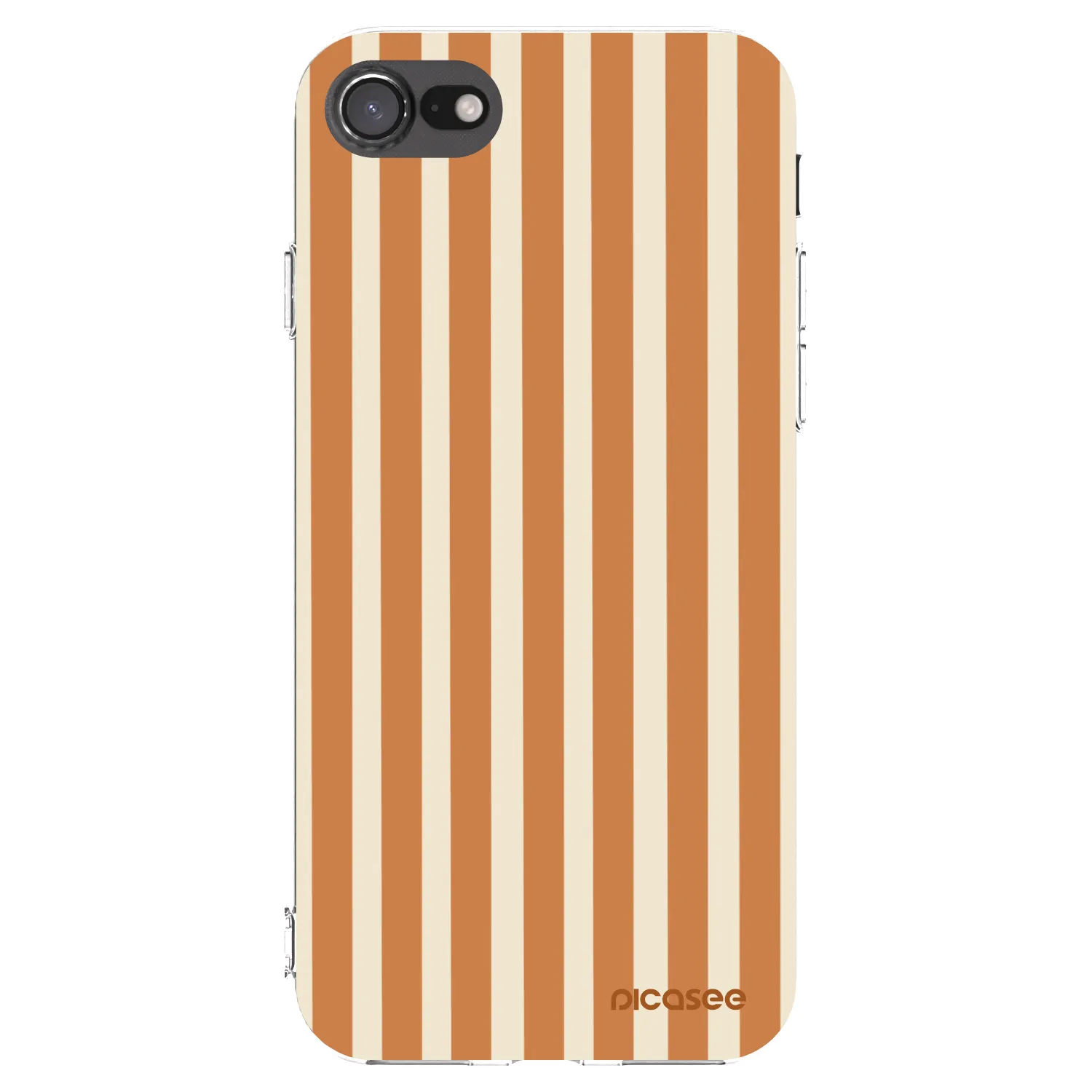 Picasee silikonski prozorni ovitek za Apple iPhone SE 2020 - Orange lines