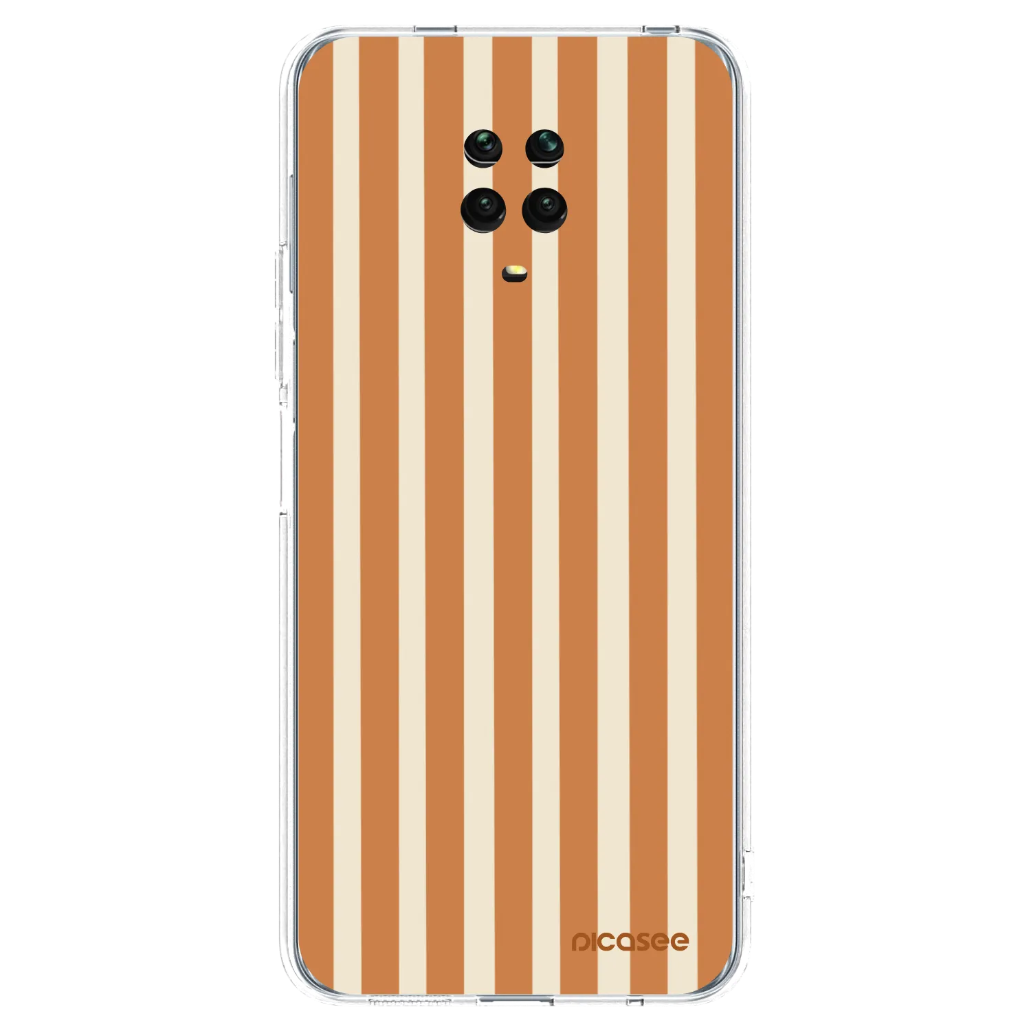 Picasee silikonski prozorni ovitek za Xiaomi Redmi Note 9 Pro - Orange lines