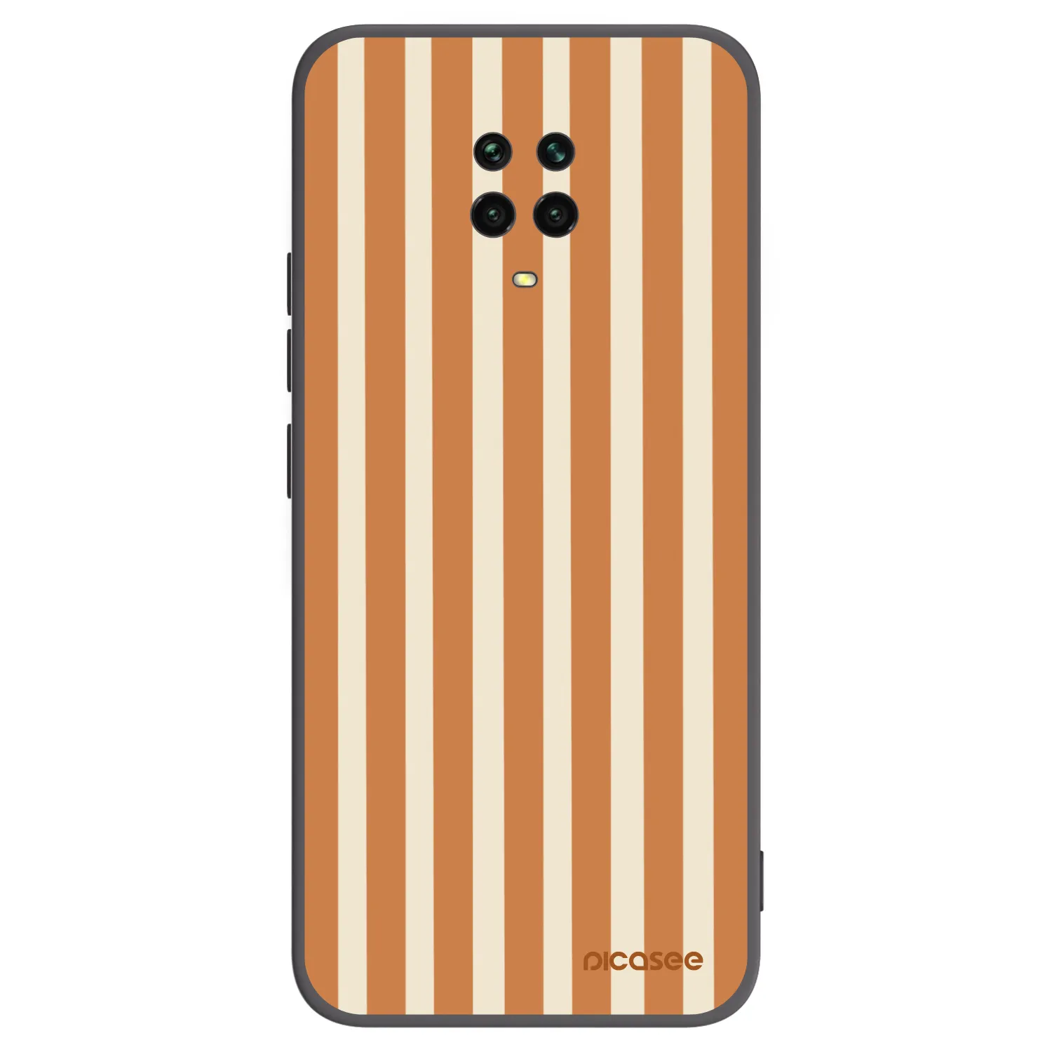 Picasee silikonski črni ovitek za Xiaomi Redmi Note 9 Pro - Orange lines