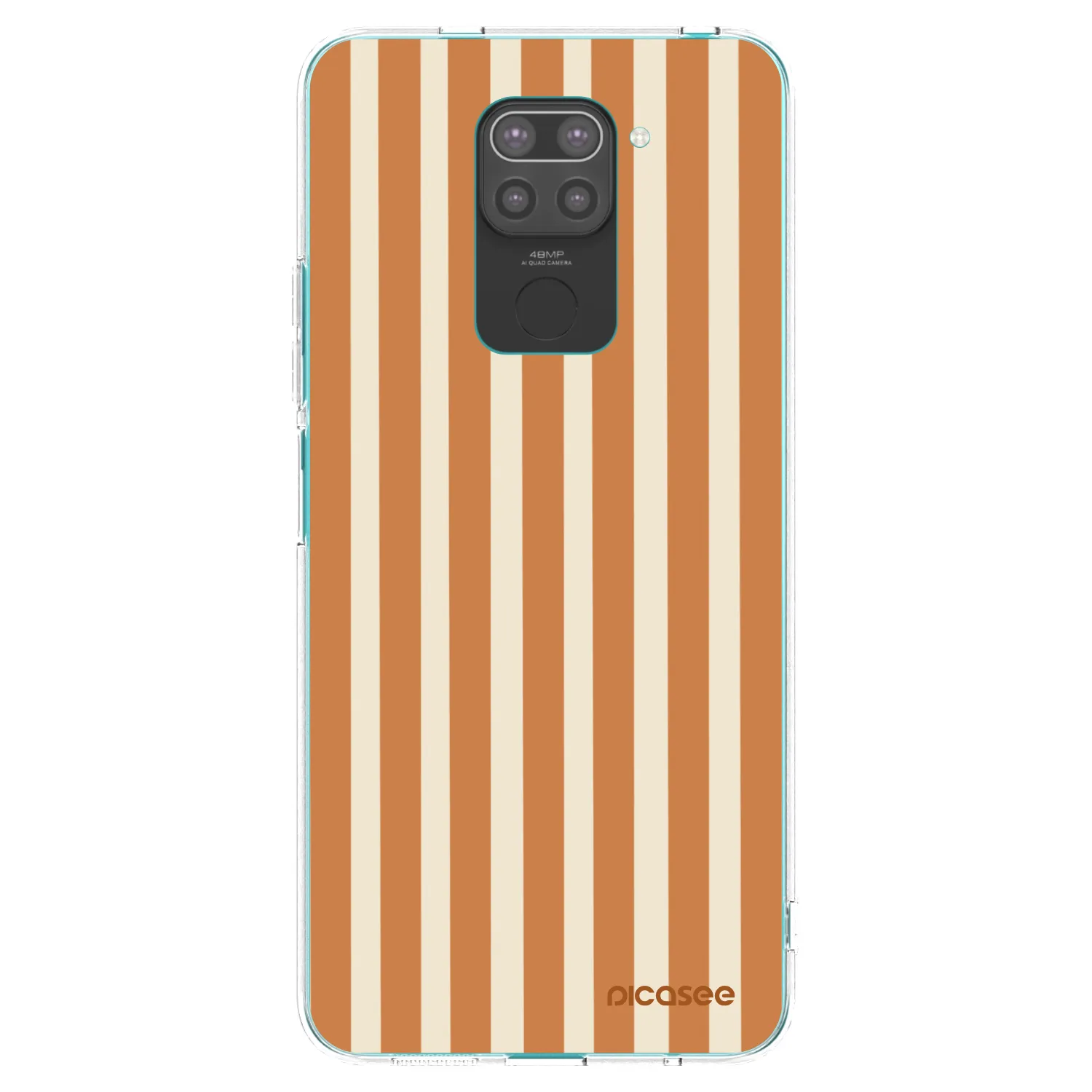 Picasee silikonski črni ovitek za Xiaomi Redmi Note 9 - Orange lines