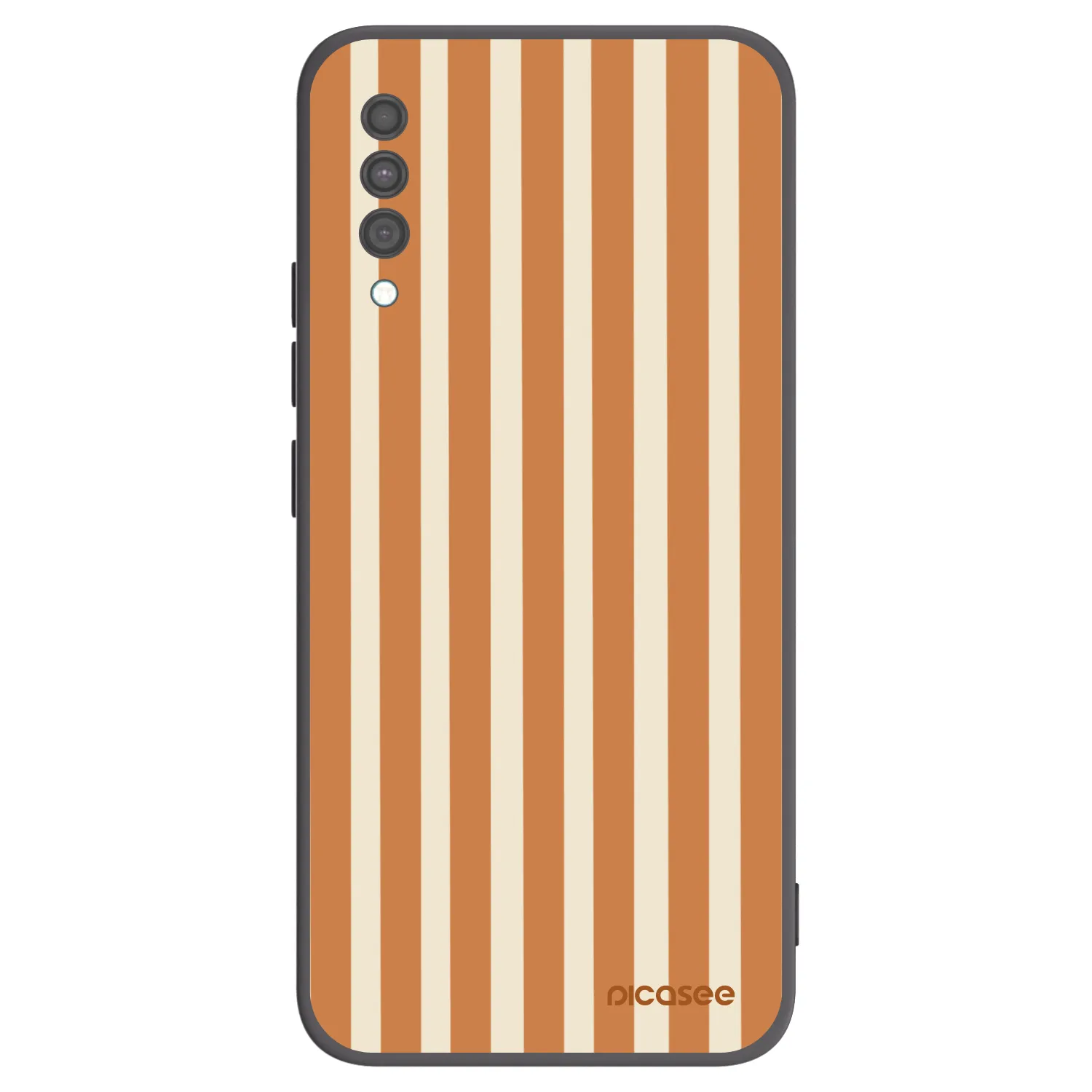 Picasee silikonski črni ovitek za Samsung Galaxy A30s A307F - Orange lines