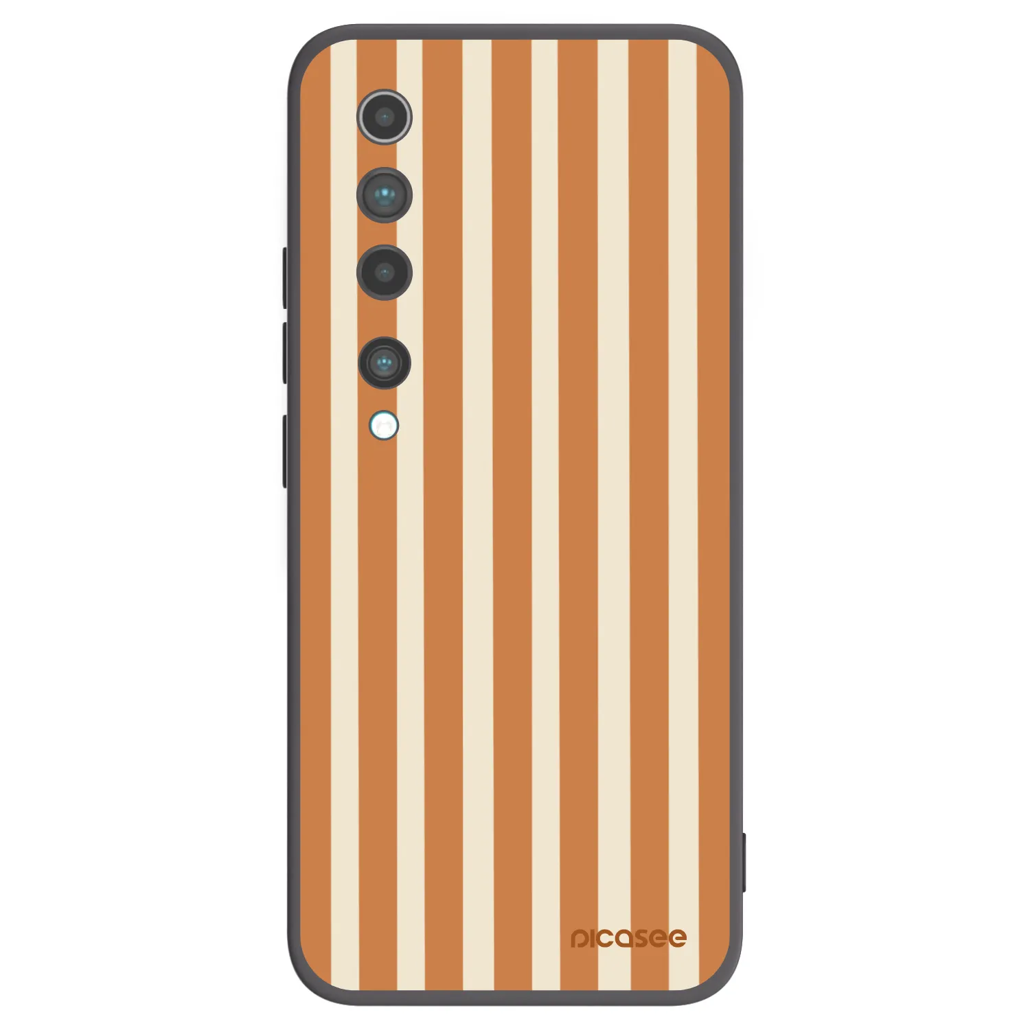 Picasee silikonski črni ovitek za Xiaomi Mi 10 - Orange lines