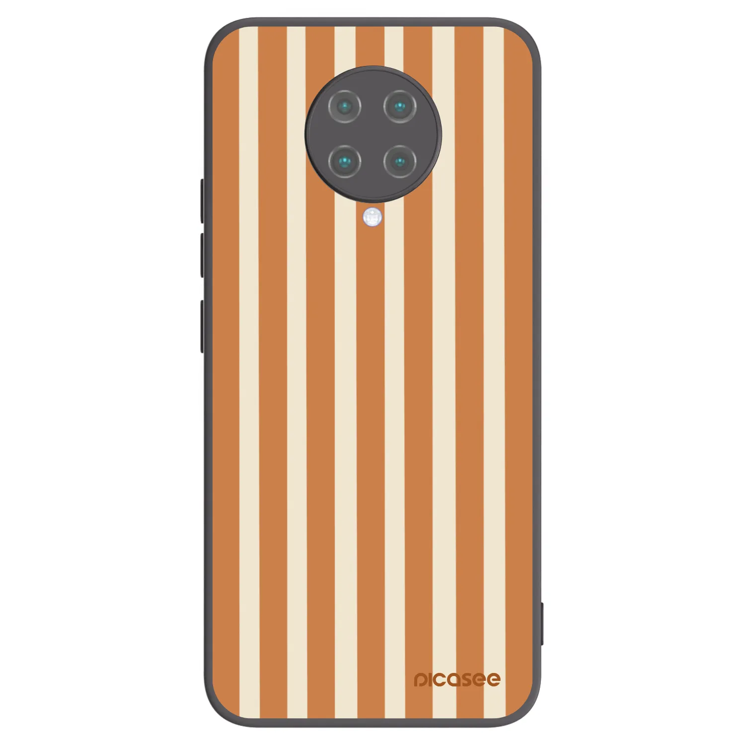 Picasee silikonski črni ovitek za Xiaomi Poco F2 Pro - Orange lines
