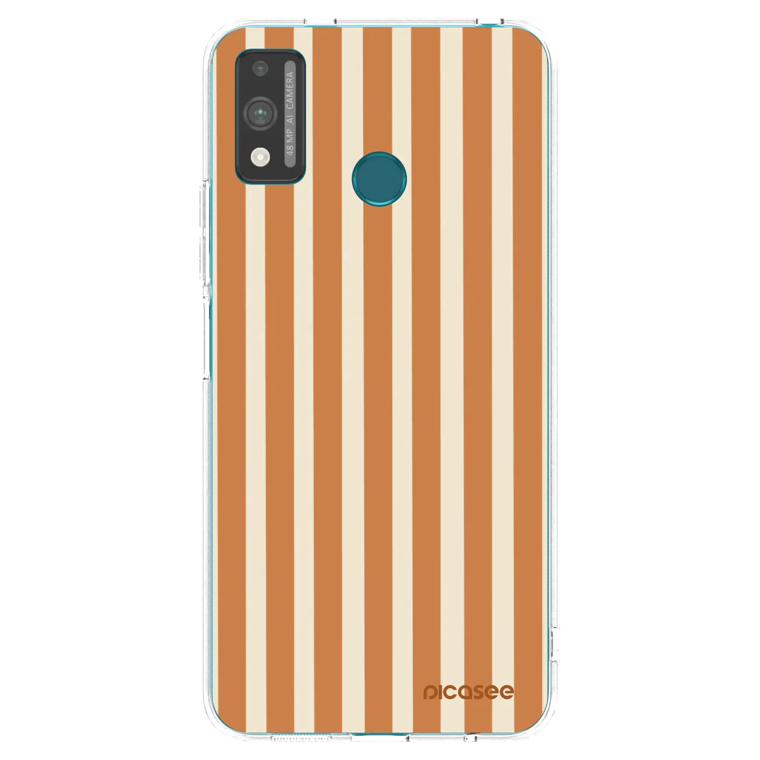 Picasee silikonski prozorni ovitek za Honor 9X Lite - Orange lines